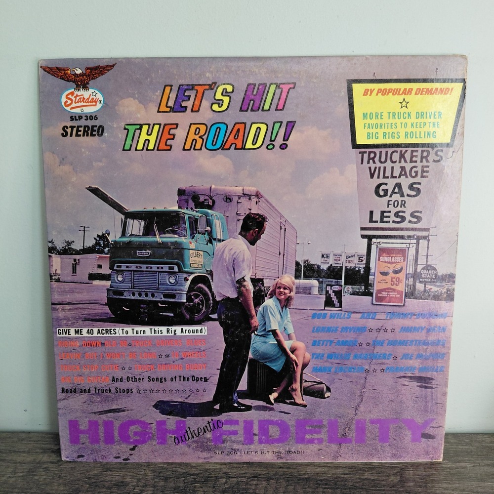 Starday Records Let's Hit The Road Truck Driving Favorites Vinyl LP SLP 306